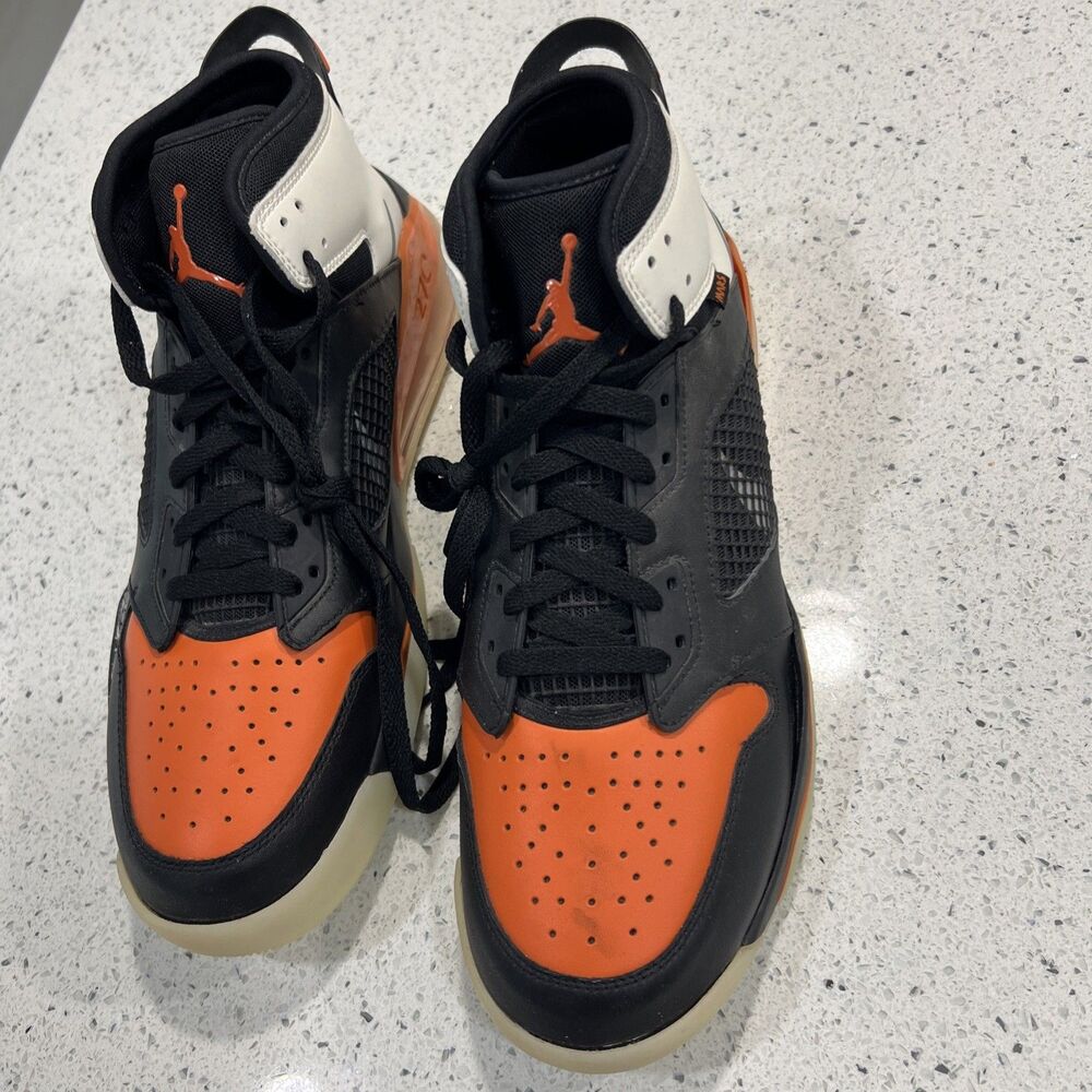 Jordan Mars 270 Orange Black White Men’s High Top Lace Up Basketball